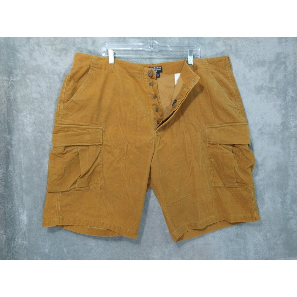 Polo Jeans Co Ralph Lauren Shorts Mens 42 Brown Cargo Corduroy Vintage Cotton